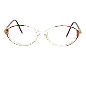 LUXOTTICA LU 4280 W102 CLEAR /ROSE-RED Eyeglasses Frames 52-17-135 H18710